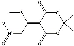 5-[2-nitro-1-(methylsulfanyl)ethylidene]-2,2-dimethyl-1,3-dioxane-4,6-dione Struktur