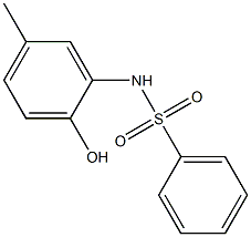 N-(2-hydroxy-5-methylphenyl)benzenesulfonamide Struktur