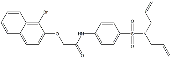 2-[(1-bromo-2-naphthyl)oxy]-N-{4-[(diallylamino)sulfonyl]phenyl}acetamide Struktur