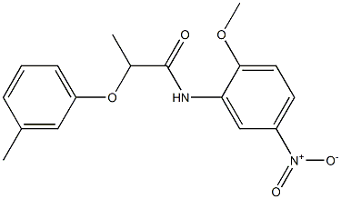 N-(2-methoxy-5-nitrophenyl)-2-(3-methylphenoxy)propanamide Struktur