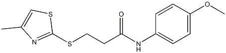 N-(4-methoxyphenyl)-3-[(4-methyl-1,3-thiazol-2-yl)sulfanyl]propanamide Struktur