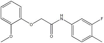 N-(3-fluoro-4-methylphenyl)-2-(2-methoxyphenoxy)acetamide Struktur