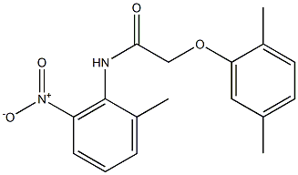 2-(2,5-dimethylphenoxy)-N-(2-methyl-6-nitrophenyl)acetamide Struktur