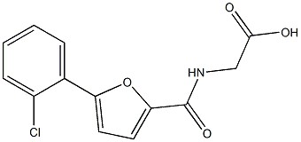 2-{[5-(2-chlorophenyl)furan-2-yl]formamido}acetic acid Struktur