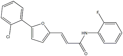 (2E)-3-[5-(2-chlorophenyl)furan-2-yl]-N-(2-fluorophenyl)prop-2-enamide Struktur