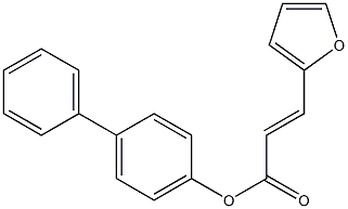 [1,1'-biphenyl]-4-yl (2E)-3-(furan-2-yl)prop-2-enoate Struktur