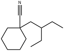 Cyclohexanecarbonitrile, 1-(2-ethylbutyl)- Struktur