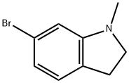 6-bromo-1-methyl-2,3-dihydro-1H-indole Struktur