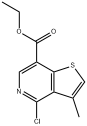 ethyl 4-chloro-3-methylthieno[3,2-c]pyridine-7-carboxylate Struktur