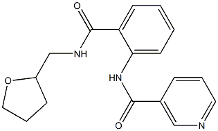 N-(2-{[(tetrahydro-2-furanylmethyl)amino]carbonyl}phenyl)nicotinamide Struktur