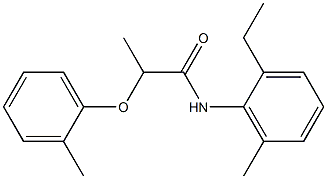 N-(2-ethyl-6-methylphenyl)-2-(2-methylphenoxy)propanamide Struktur