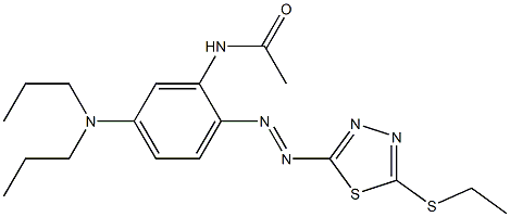 Acetamide, N-[5-(dipropylamino)-2-[2-[5-(ethylthio)-1,3,4-thiadiazol-2-yl]diazenyl]phenyl]- Struktur