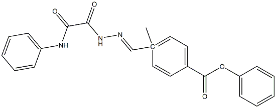 4-[(1E)-{[(phenylcarbamoyl)formamido]imino}methyl]phenyl 4-methylbenzoate Struktur