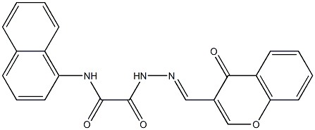 N-(naphthalen-1-yl)-1-{N'-[(1E)-(4-oxo-4H-chromen-3-yl)methylidene]hydrazinecarbonyl}formamide Struktur