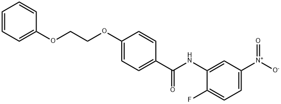 N-(2-fluoro-5-nitrophenyl)-4-(2-phenoxyethoxy)benzamide Struktur