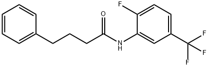 N-[2-fluoro-5-(trifluoromethyl)phenyl]-4-phenylbutanamide Struktur