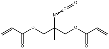 2-isocyanato-2-methylpropane-1,3-diyl bisacrylate Struktur