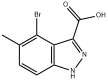 4-bromo-5-methyl-1H-indazole-3-carboxylic acid Struktur