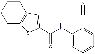 N-(2-cyanophenyl)-4,5,6,7-tetrahydro-1-benzothiophene-2-carboxamide Struktur