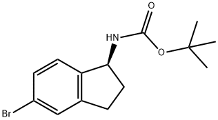 (S)-TERT-BUTYL (5-BROMO-2,3-DIHYDRO-1H-INDEN-1-YL)CARBAMATE Struktur