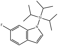 1H-Indole, 6-fluoro-1-[tris(1-methylethyl)silyl]- Struktur