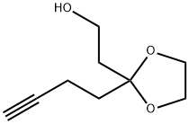 2-(2-But-3-ynyl-1,3-dioxolan-2-yl)ethanol Struktur