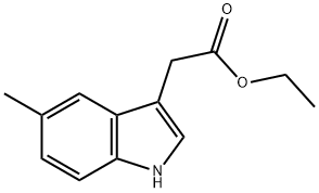 ethyl 2-(5-methyl-1H-indol-3-yl)acetate Struktur