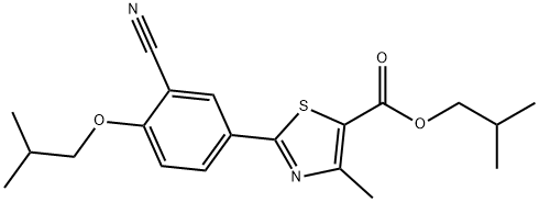 sobutyl 2-(3-cyano-4-isobutoxyphenyl)-4-methylthiazole-5 -carboxylate Struktur