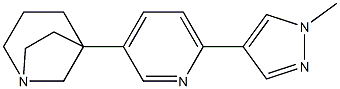 1-Azabicyclo[3.2.1]octane, 5-[6-(1-Methyl-1H-pyrazol-4-yl)-3-pyridinyl]-, (+)- Struktur