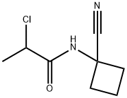 2-chloro-N-(1-cyanocyclobutyl)propanamide Struktur