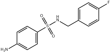 4-amino-N-[(4-fluorophenyl)methyl]benzene-1-sulfonamide Struktur