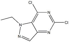 5,7-dichloro-1-ethyl-1H-pyrazolo[4,3-d]pyrimidine Struktur