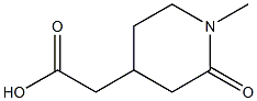 2-(1-methyl-2-oxopiperidin-4-yl)acetic acid Struktur