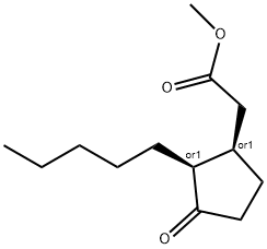 methyl 2-[(1R,2S)-3-oxo-2-pentylcyclopentyl]acetate Struktur