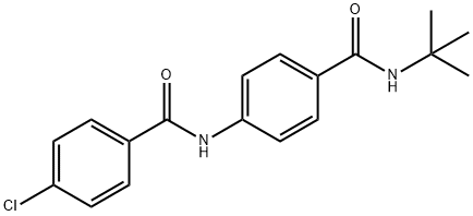 N-{4-[(tert-butylamino)carbonyl]phenyl}-4-chlorobenzamide Struktur