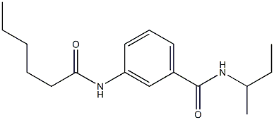 N-(sec-butyl)-3-(hexanoylamino)benzamide Struktur