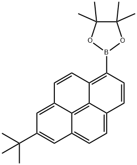 7-tert-butyl-1-(4,4,5,5-tetramethyl-1,3,2-dioxaborolan-2-yl)pyrene Struktur