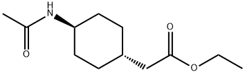 trans-ethyl 2-(-4-acetamidocyclohexyl)acetate Struktur