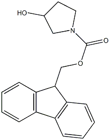 (9H-fluoren-9-yl)methyl 3-hydroxypyrrolidine-1-carboxylate Struktur