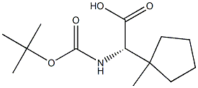 (S)-2-((tert-butoxycarbonyl)amino)-2-(1-methylcyclopentyl)acetic acid Struktur