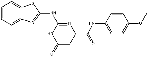 2-(1,3-benzothiazol-2-ylamino)-N-(4-methoxyphenyl)-6-oxo-1,4,5,6-tetrahydropyrimidine-4-carboxamide Struktur