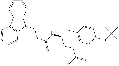 (4R)-5-[4-(tert-butoxy)phenyl]-4-({[(9H-fluoren-9-yl)methoxy]carbonyl}amino)pentanoic acid Struktur