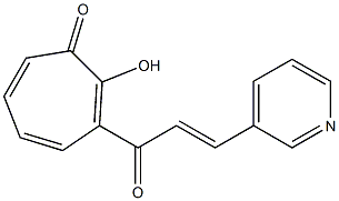 2-hydroxy-3-[3-(3-pyridinyl)acryloyl]-2,4,6-cycloheptatrien-1-one Struktur