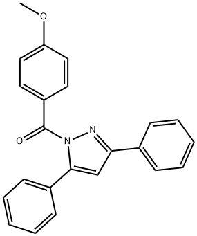 1-(4-methoxybenzoyl)-3,5-diphenyl-1H-pyrazole Struktur