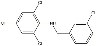 2,4,6-trichloro-N-[(3-chlorophenyl)methyl]aniline Struktur