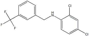 2,4-dichloro-N-{[3-(trifluoromethyl)phenyl]methyl}aniline Struktur