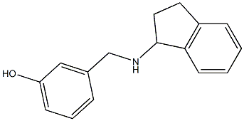 3-[(2,3-dihydro-1H-inden-1-ylamino)methyl]phenol Struktur