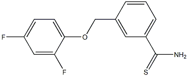 3-[(2,4-difluorophenoxy)methyl]benzenecarbothioamide Struktur