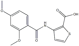 3-[(2,4-dimethoxybenzene)amido]thiophene-2-carboxylic acid Struktur