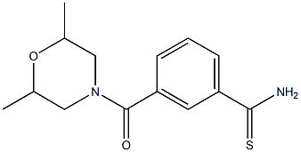 3-[(2,6-dimethylmorpholin-4-yl)carbonyl]benzenecarbothioamide Struktur